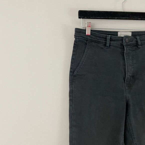 Everlane The Slim Leg Crop Cotton Pants in Black Size 8 - Picture 5 of 6